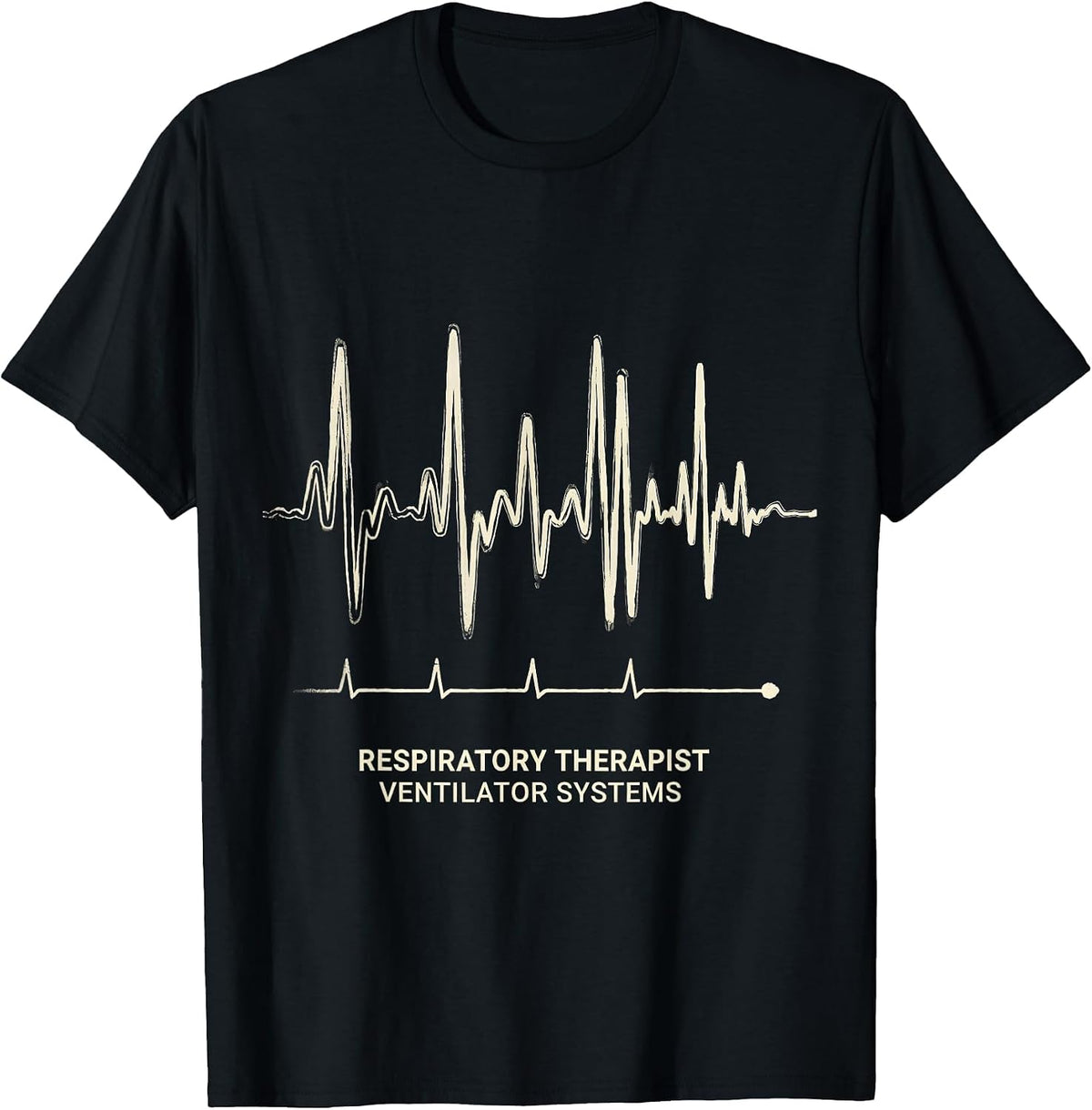 Men's Respiratory Therapist Ventilator Systems Medical T-Shirt - Black