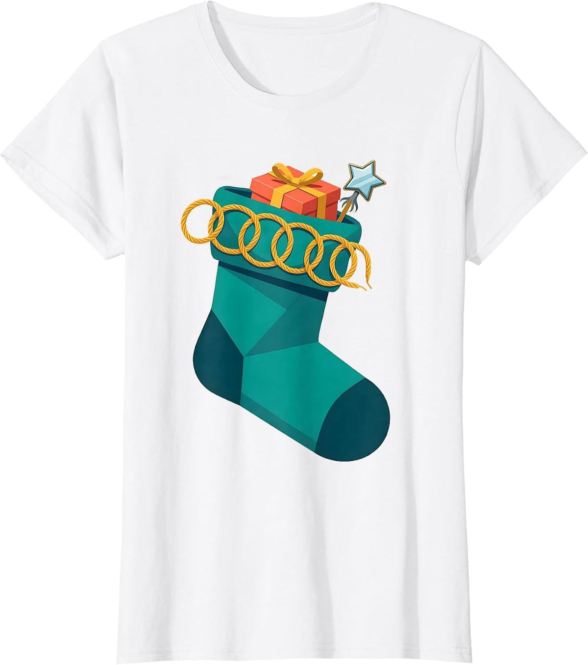 Women's Dental Bib Christmas Stocking Dentist Dental Office Gift T-Shirt - White
