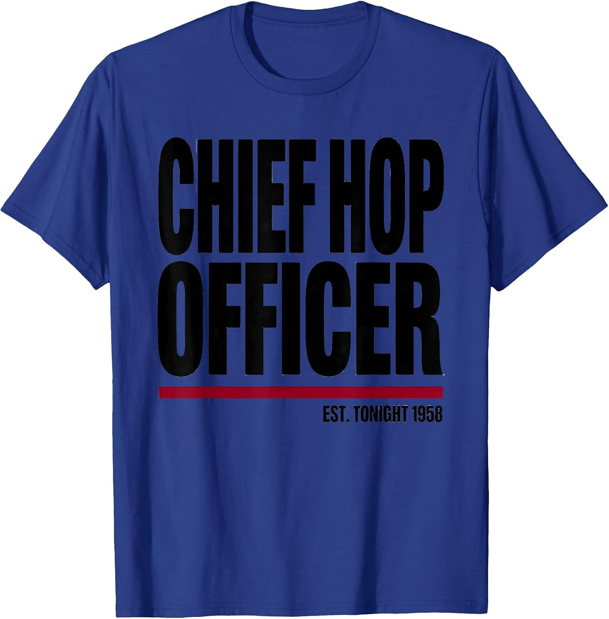 Chief Hop Officer, Est. Tonight 1958 Retro 1950s Sock Hop T-Shirt - Royal Blue