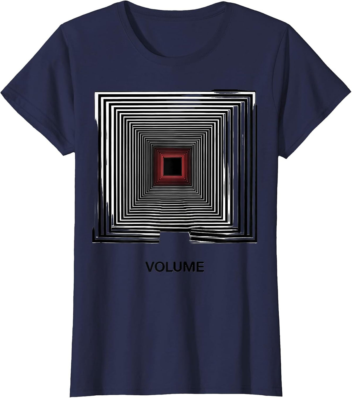 Women's Volume Geometric Respiratory Therapist RT Occupational Pride T-Shirt - Navy Blue