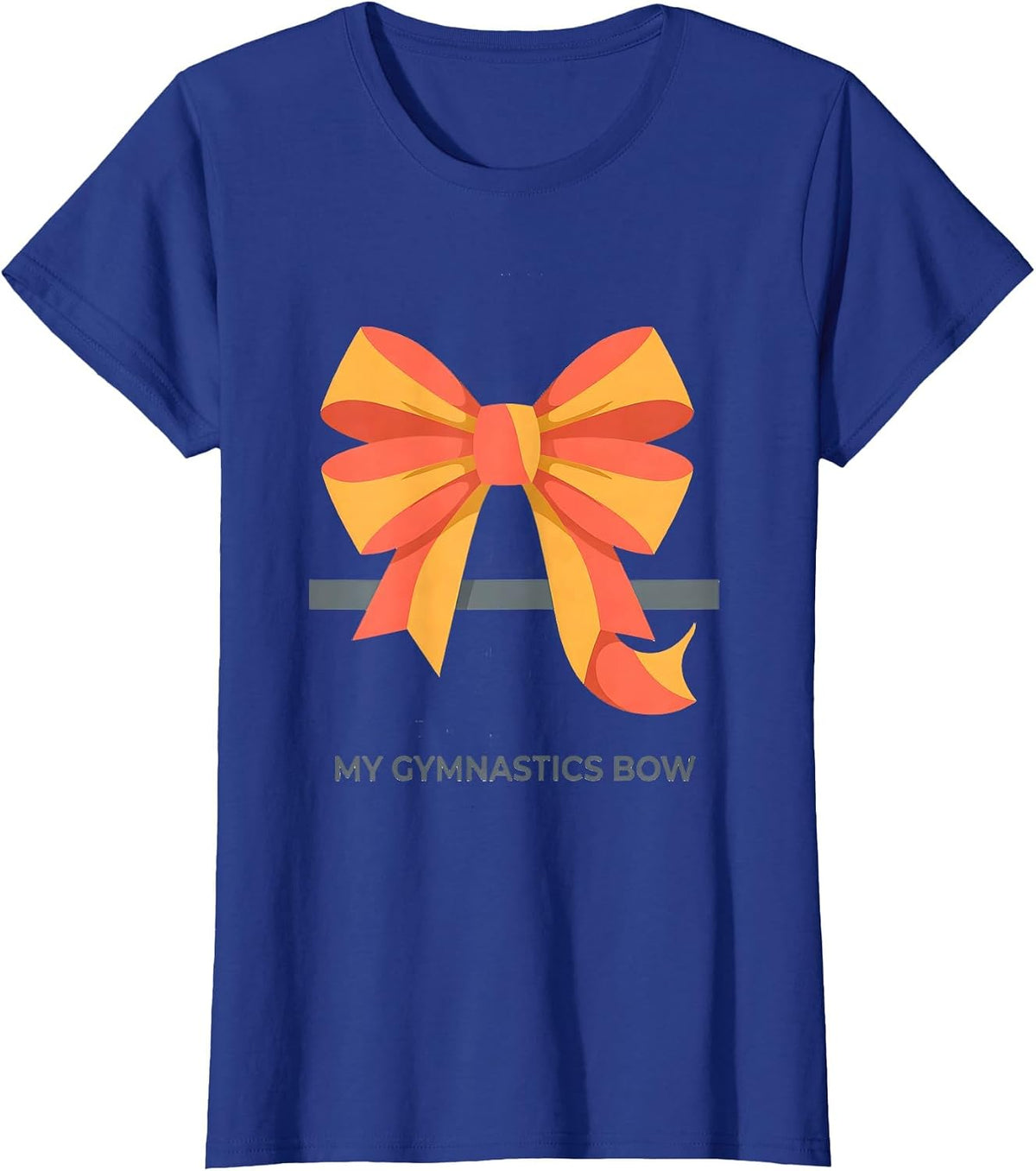 Women's My Gymnastics Bow Cute Coquette Bow Gymnasts Women Girls T-Shirt - Royal Blue