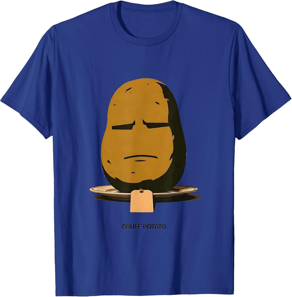 Men's Gruff Potato Editorial Conceptual Funny Couples Thanksgiving T-Shirt - Royal Blue