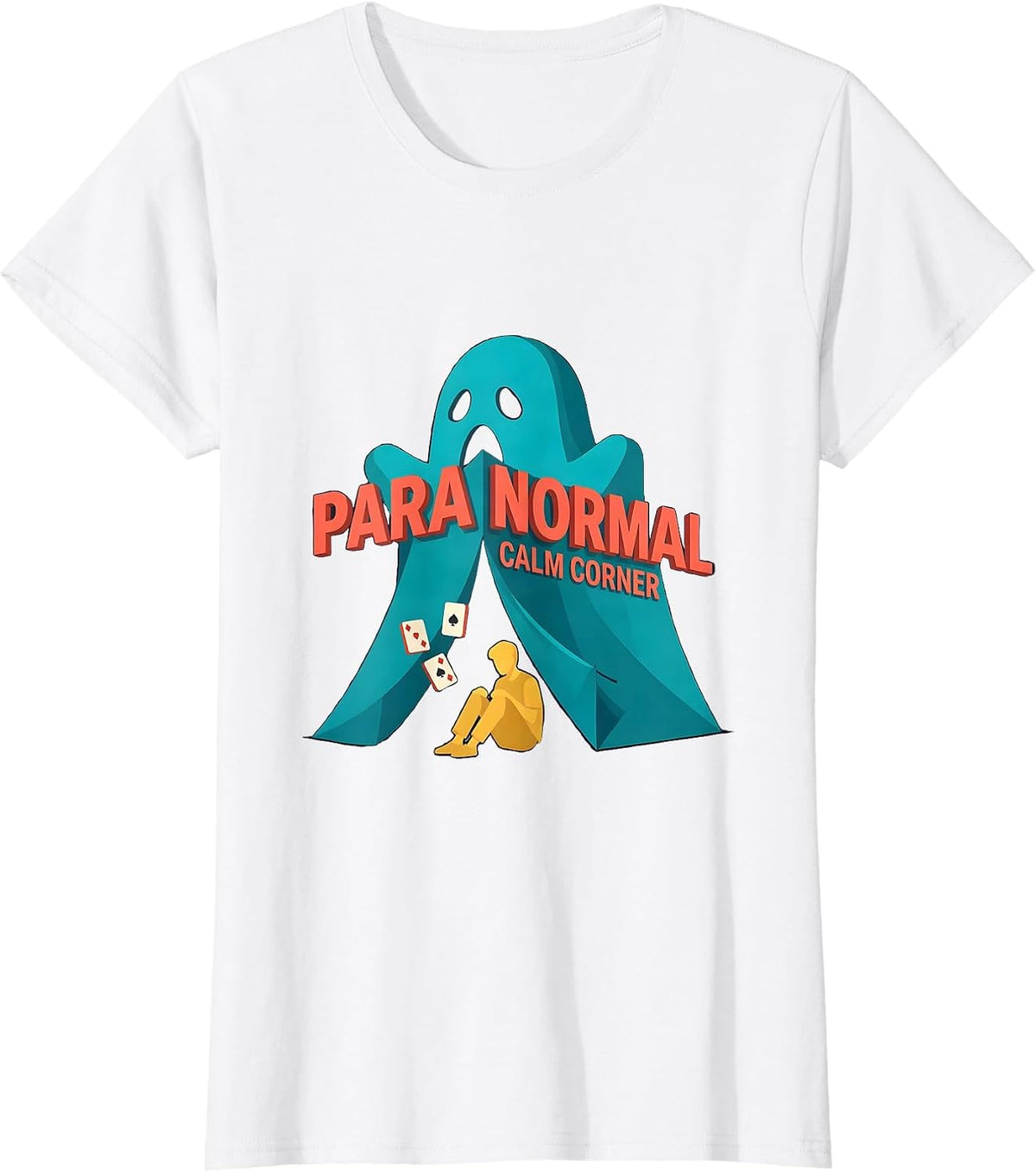 Para Normal Calm Corner Funny Ghost Paraprofessional T-Shirt - White