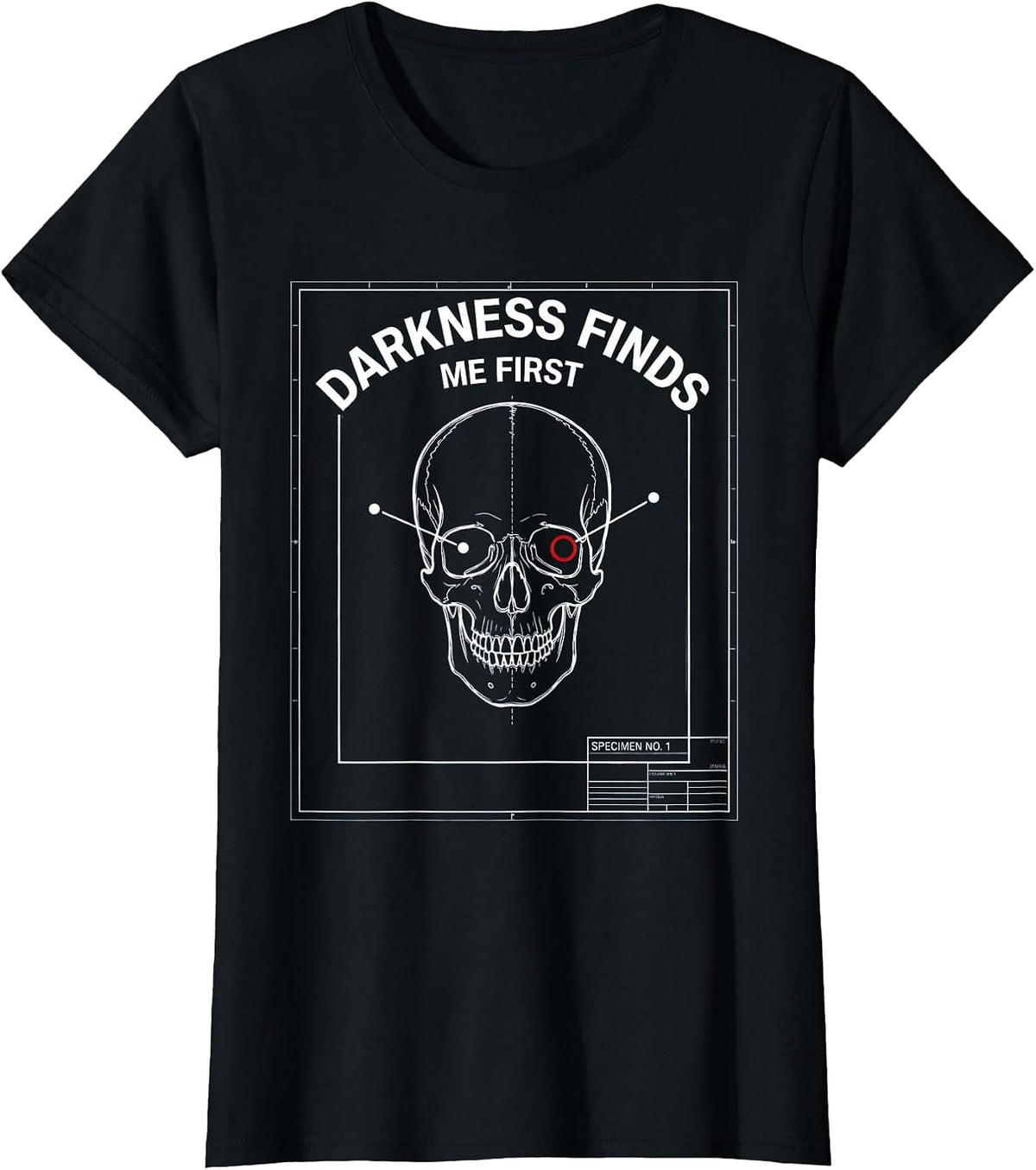 Darkness Finds Me First Goth Dark Aesthetic Design T-Shirt - Black