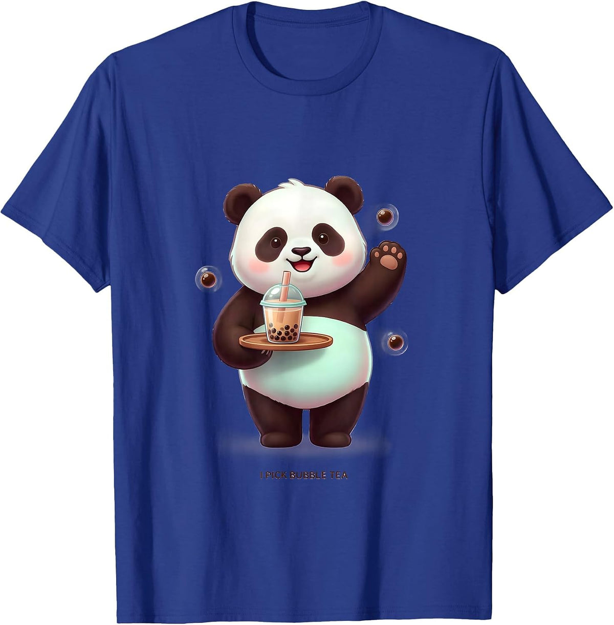 I Pick Bubble Tea Cute Kawaii Panda Boba Tea Lover Gift T-Shirt - Royal Blue