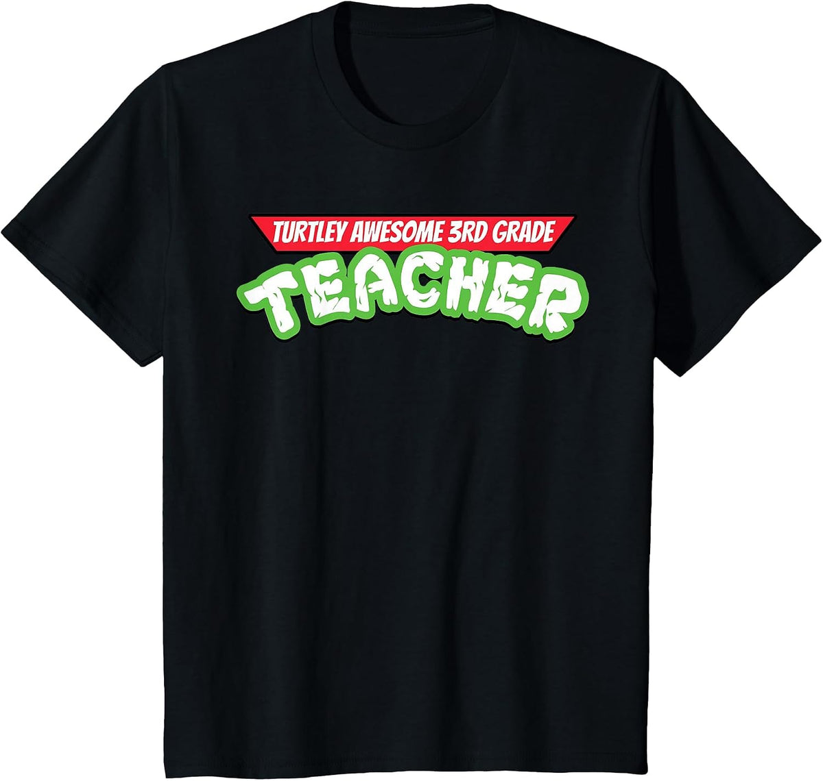 Turtley Awesome 3rd Grade Teacher Funny Back to School T-Shirt - Black