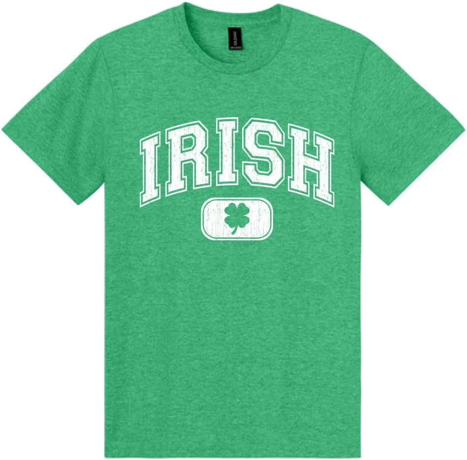 Vintage Irish St. Patrick's Day Festive Sayings Unisex Light Cotton Graphic T-Shirt - Irish Clover