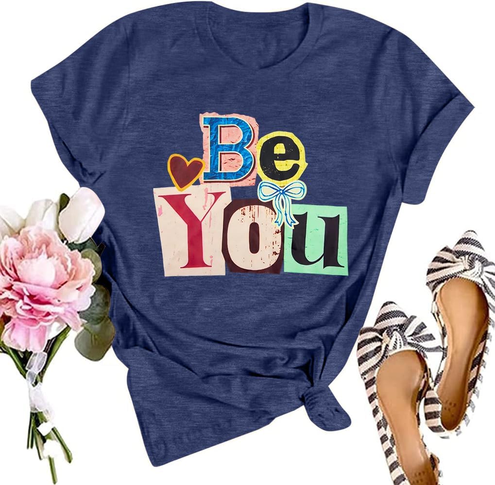 SFHFY Mental Health Awareness Shirt Women: Be Kind T-Shirt Be You Tshirt - B-blue