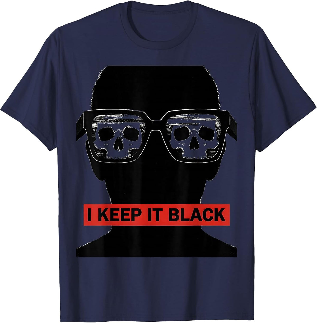 Men's I Keep It Black Goth Emo Alt Aesthetic Humor T-Shirt - Navy Blue