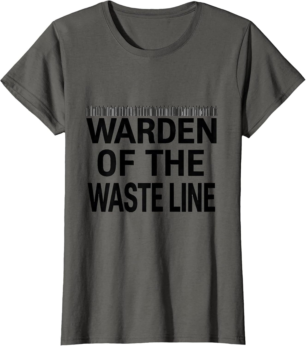 Women's Warden Of The Waste Line Funny Plumber Pipefitter Gift T-Shirt - Asphalt Grey
