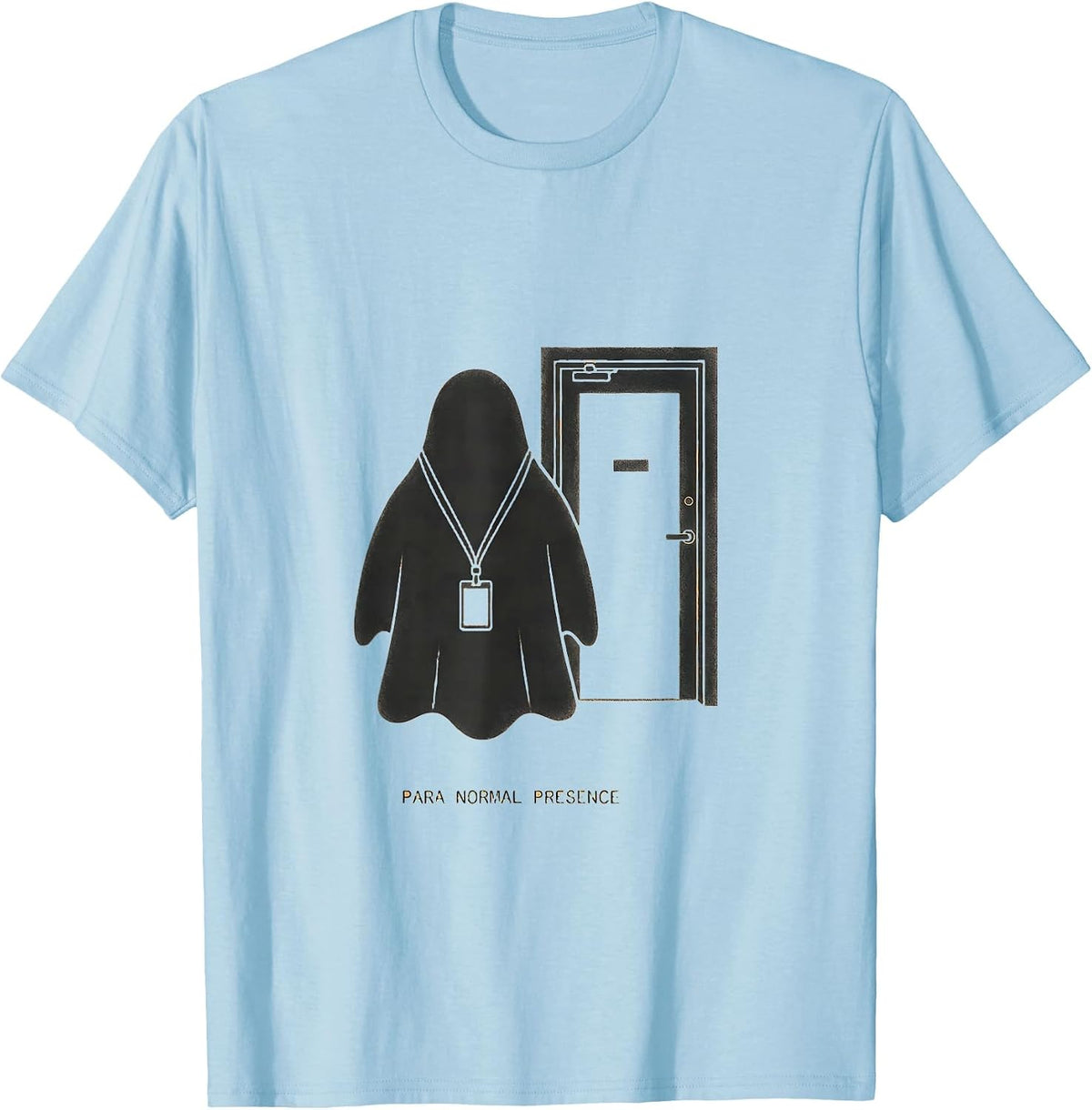 Men's Para Normal Presence Funny Ghost Paraprofessional Halloween T-Shirt - Baby Blue