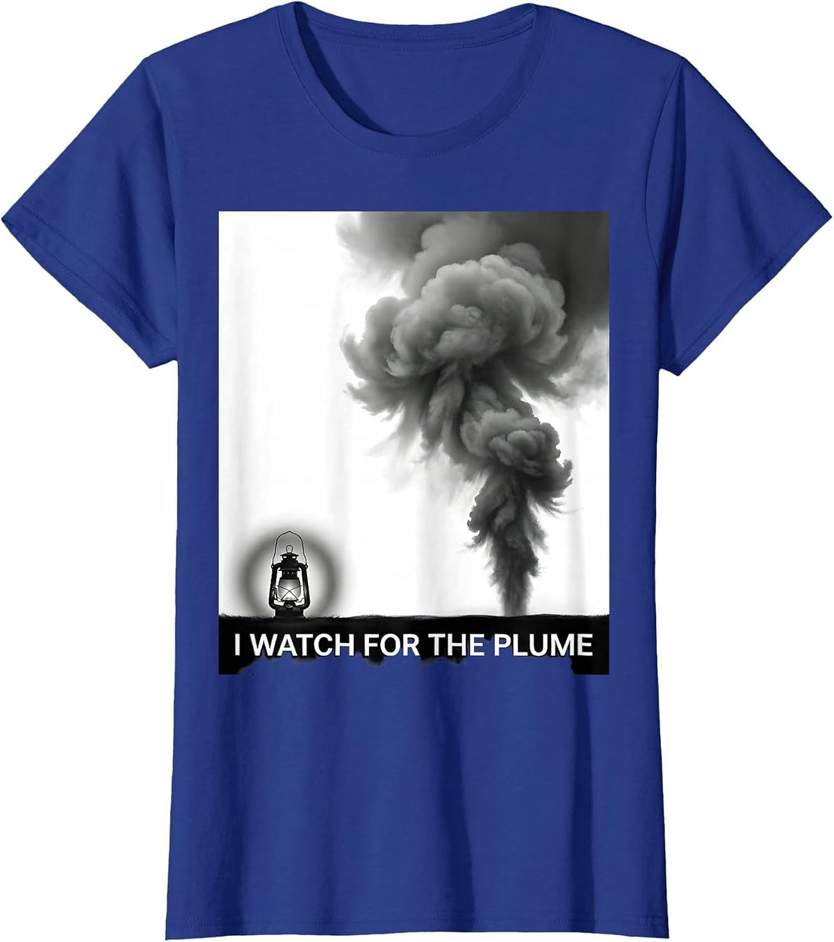 Women's I Watch For The Plume Patriotic Steam Train Enthusiast T-Shirt - Royal Blue