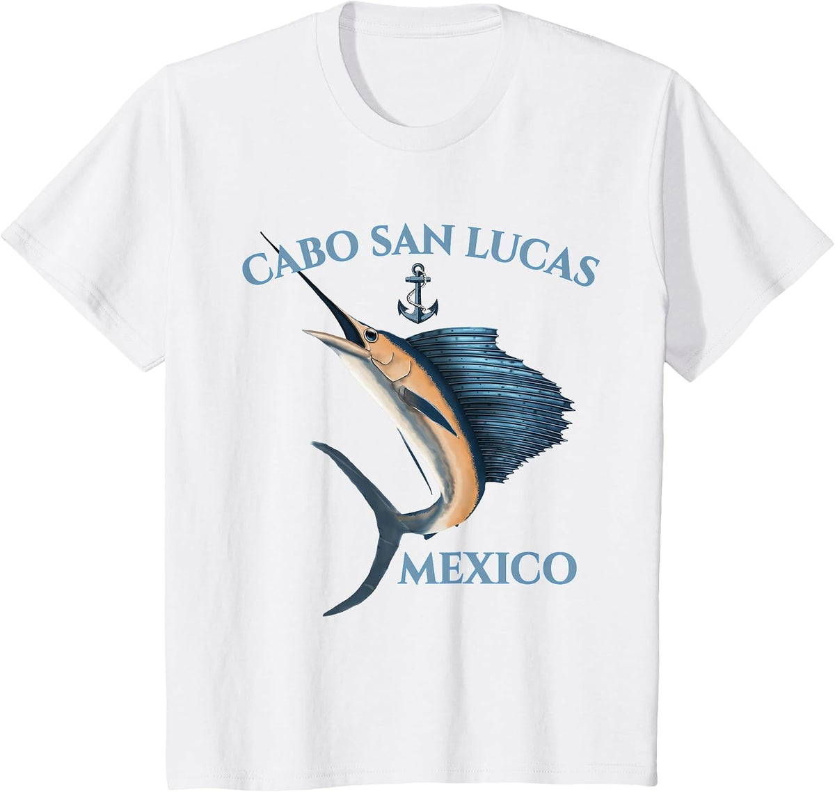 Swordfish Marlin Cabo San Lucas Mexico T-Shirt - White