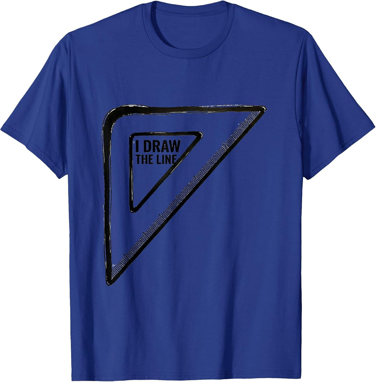 Men's I Draw The Line Funny Art Teacher Artist Humor T-Shirt - Royal Blue