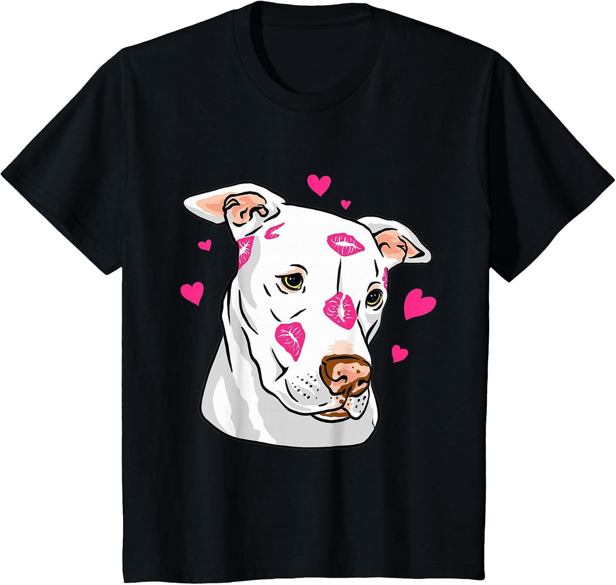 Pitbull Love Design Pitbull Moms Dads T-Shirt - Black