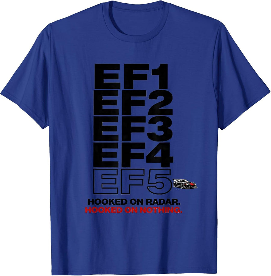 Hooked On Radar Hooked On Nothing Funny Storm Chaser T-Shirt - Royal Blue