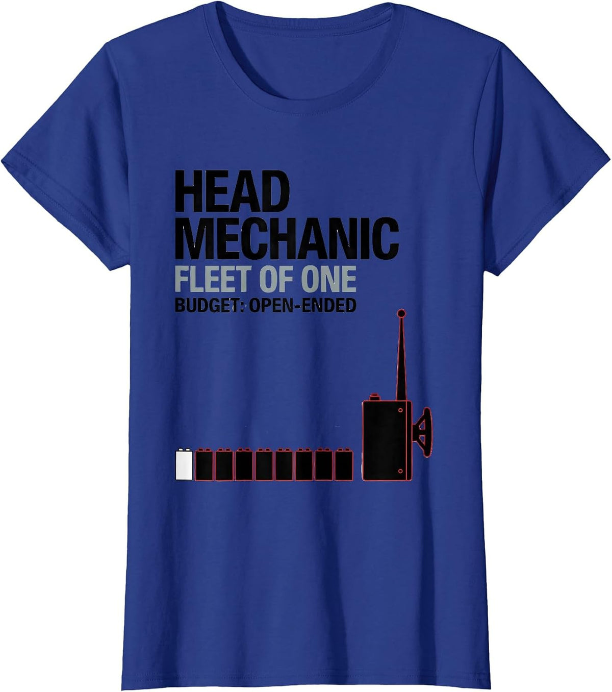 Women's Head Mechanic Fleet Of One RC Racer T-Shirt - Royal Blue