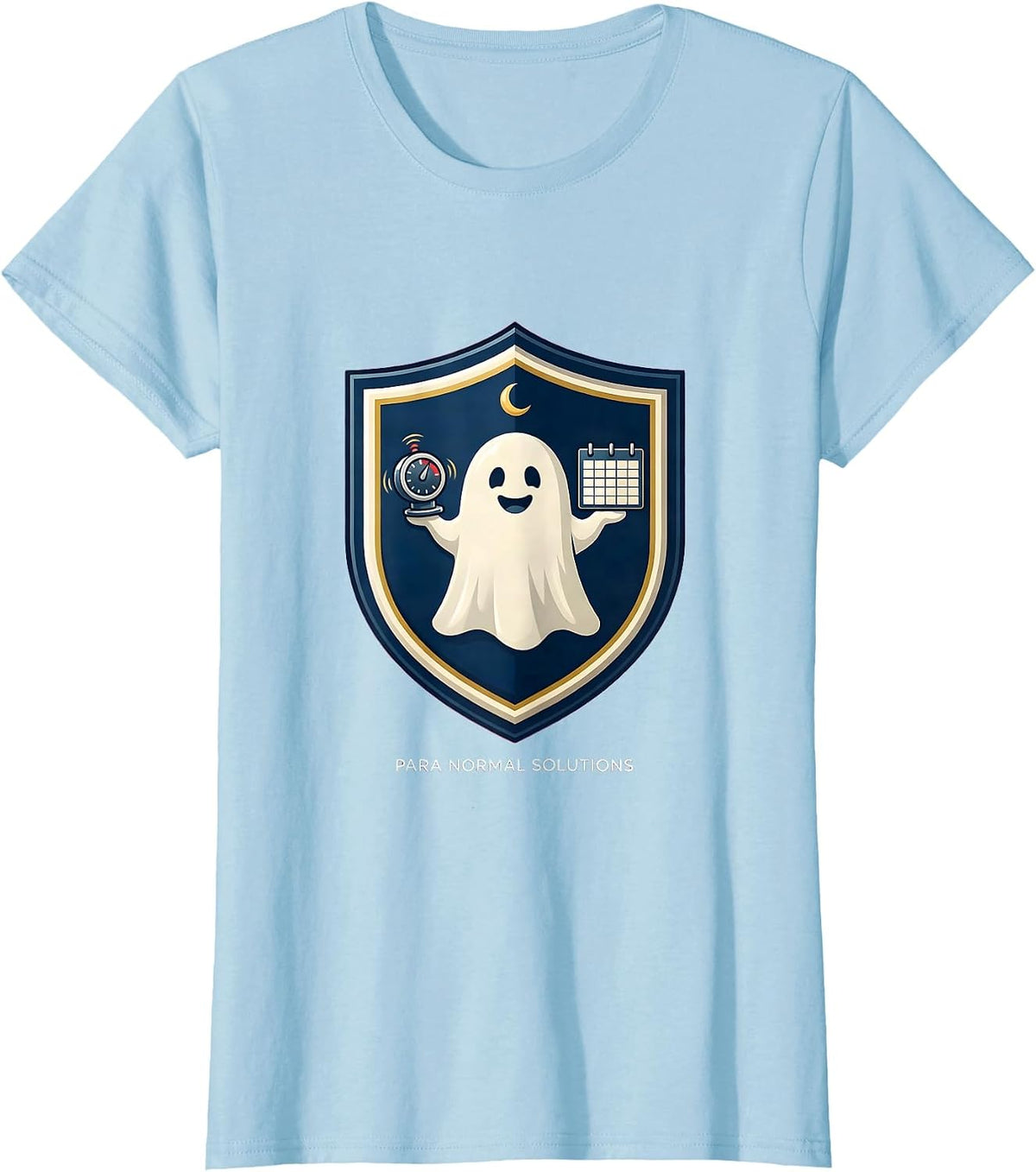Para Normal Solutions Funny Ghost Paraprofessional Halloween T-Shirt - Baby Blue
