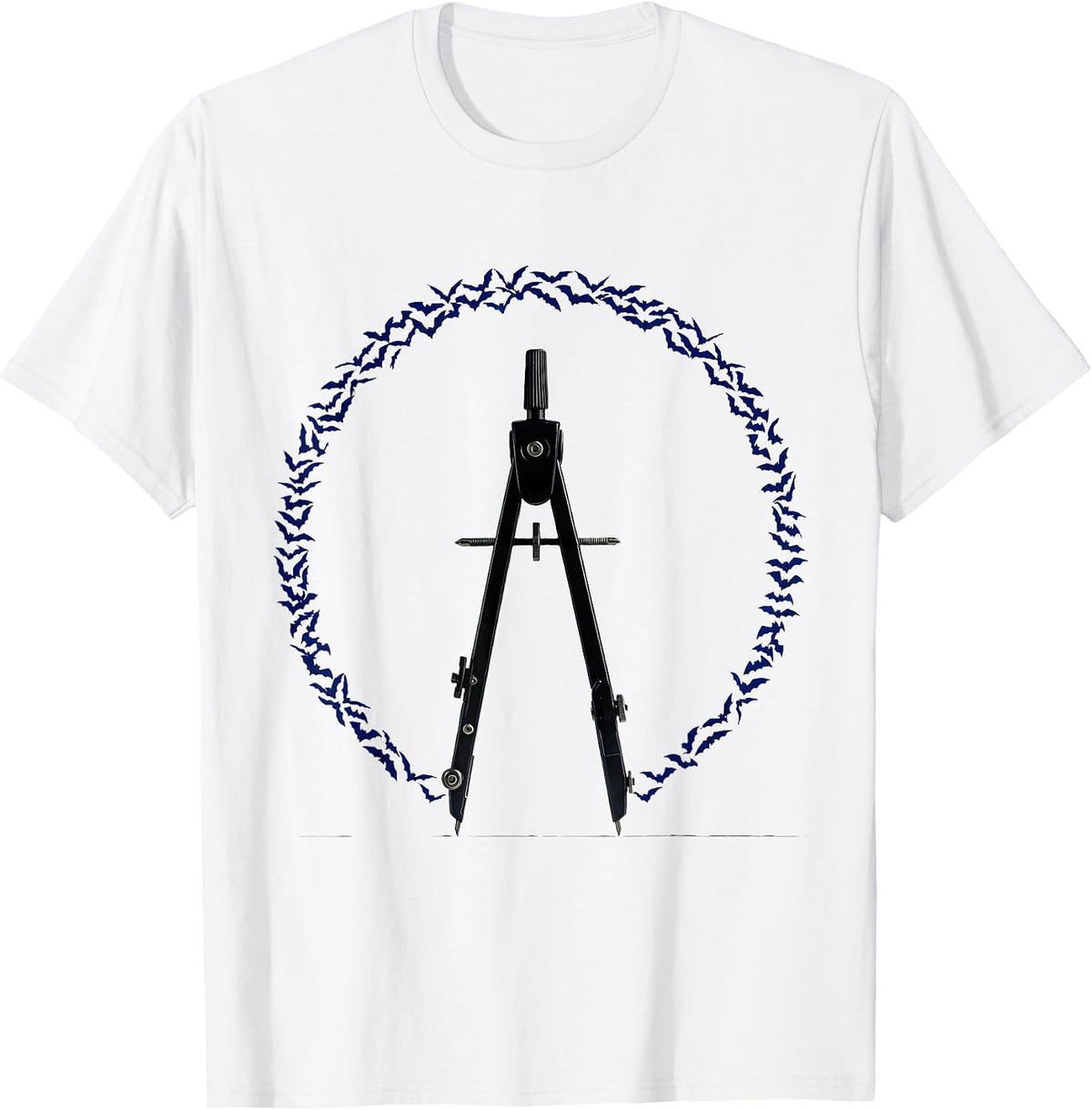 Men's Drafting Compass Halloween Teacher Costume Humor T-Shirt - White