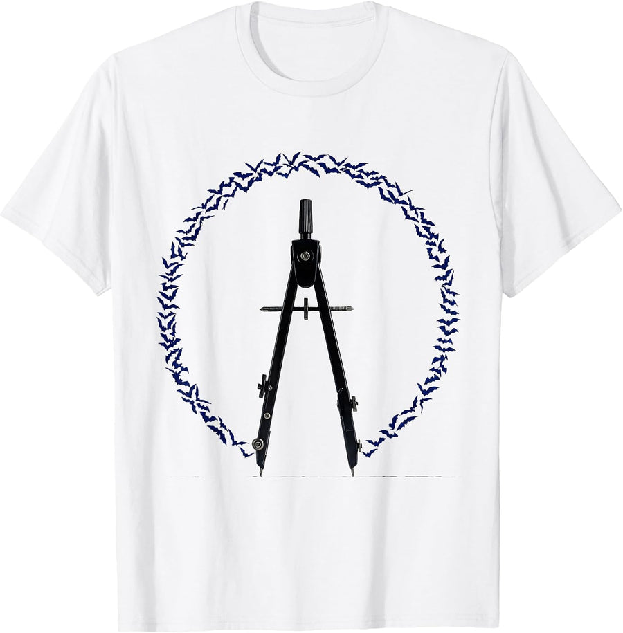 Men's Drafting Compass Halloween Teacher Costume Humor T-Shirt - White