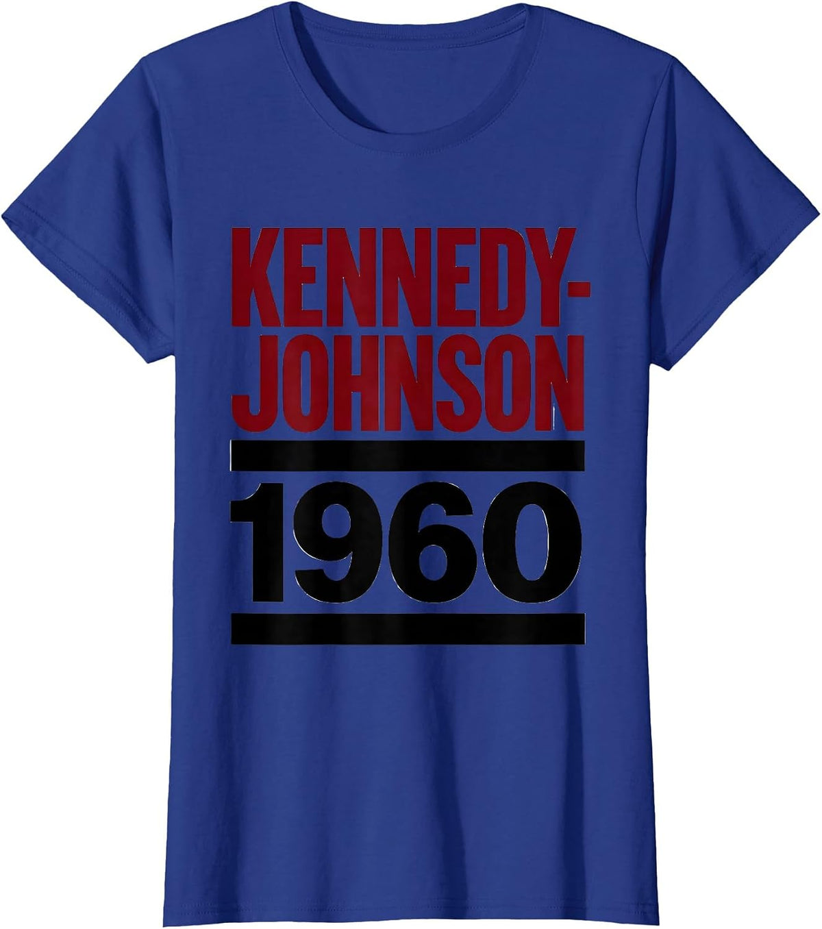 Women's Kennedy-Johnson 1960 Retro Political Nostalgia 4th of July T-Shirt - Royal Blue