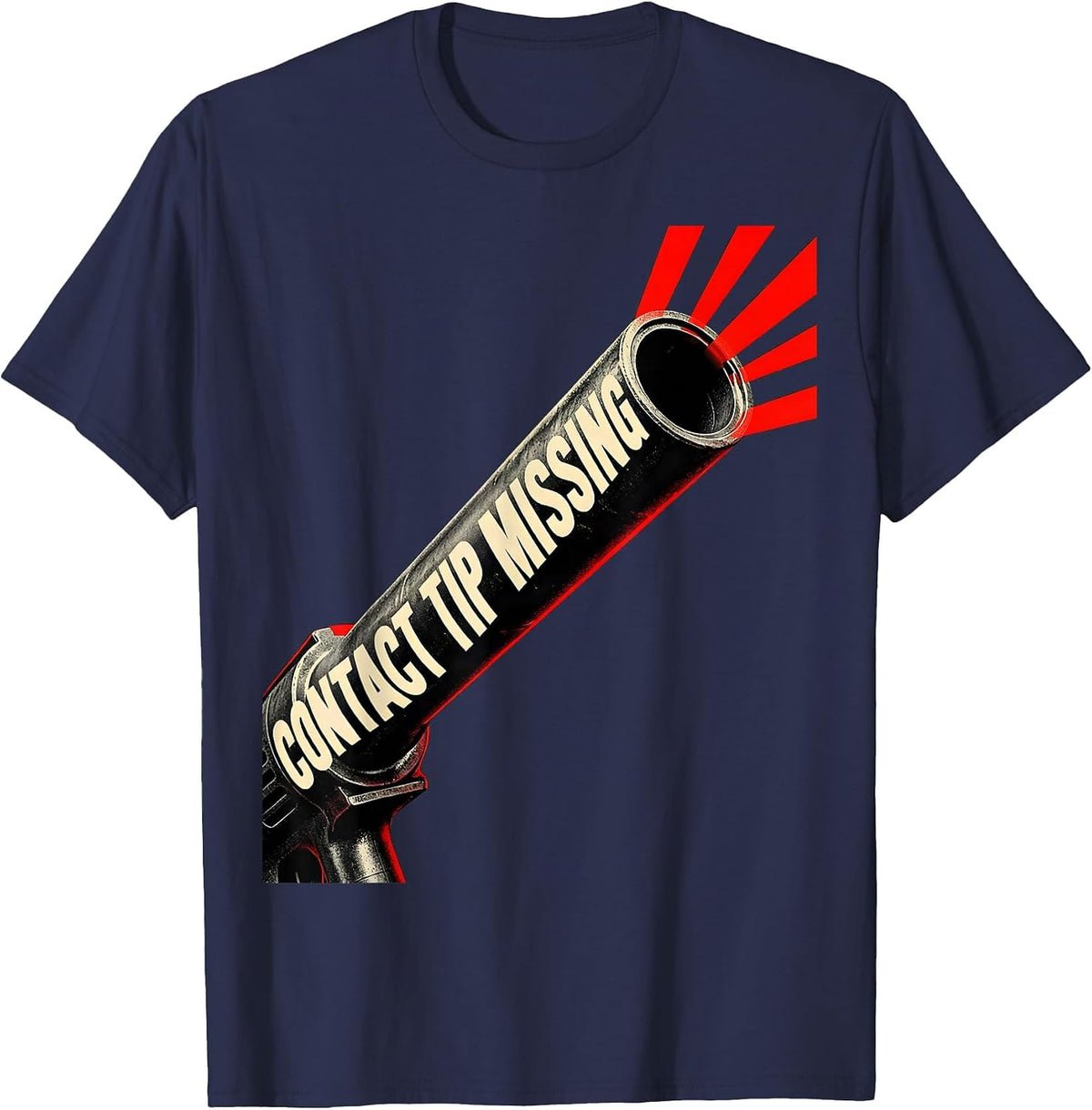 Contact Tip Missing Constructivist Poster Welder Metal T-Shirt - Navy Blue