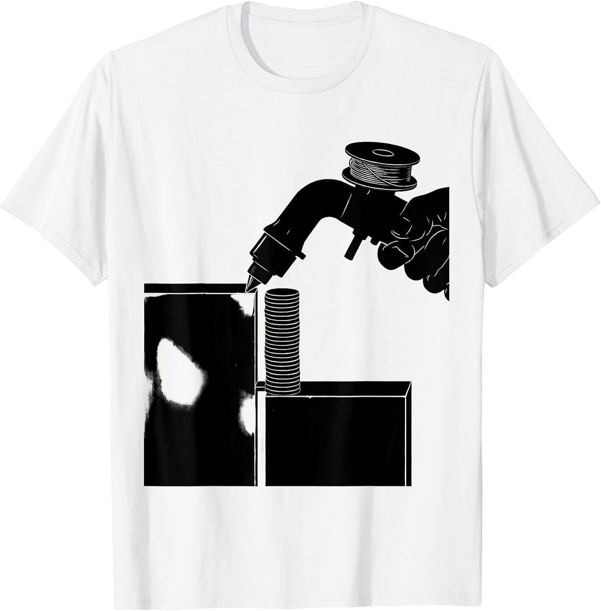 Men's MIG Torch Welding Seam Funny Metal Worker Gift T-Shirt - White