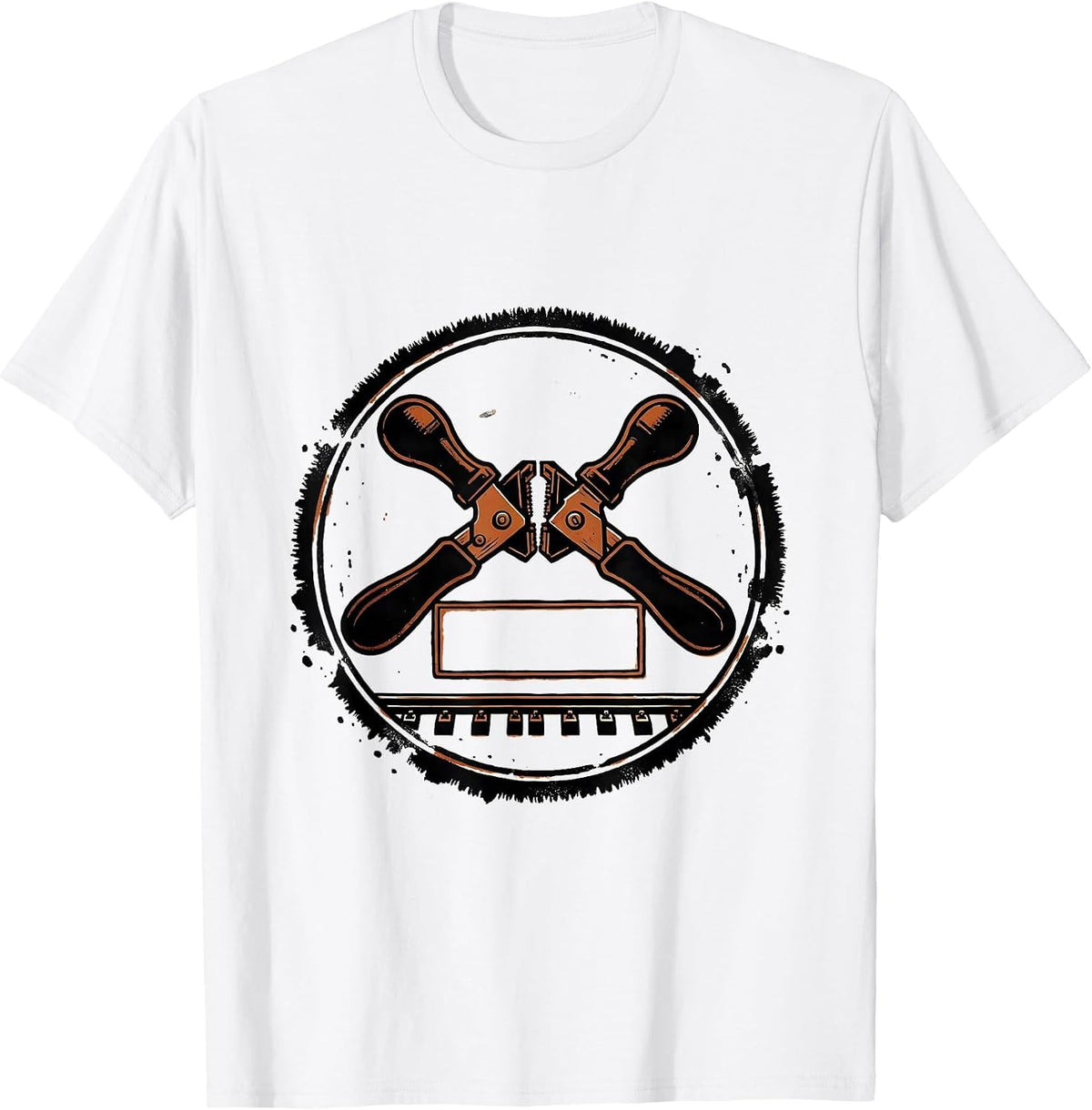 Men's Rubber Stamp Train Ticket Punch Train Enthusiast Humor T-Shirt - White