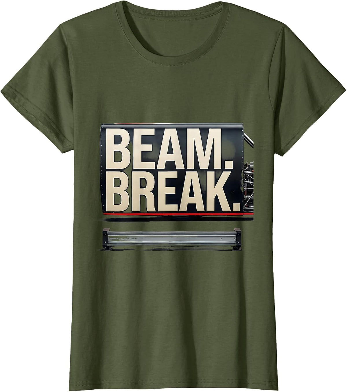 Women's Beam Break Drag Racing RC Car Racing Enthusiast Gift T-Shirt - Olive Green