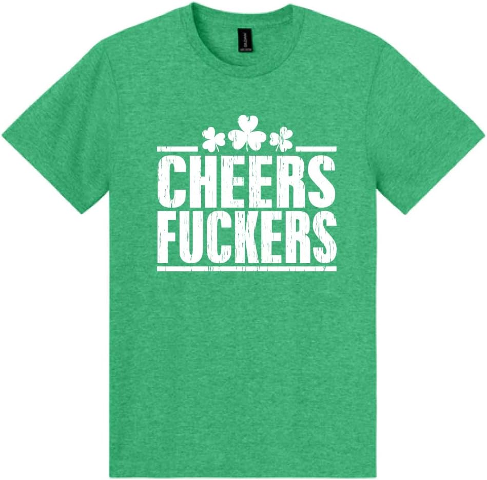 Vintage Irish St. Patrick's Day Festive Sayings Unisex Light Cotton Graphic T-Shirt - Cheers Clovers