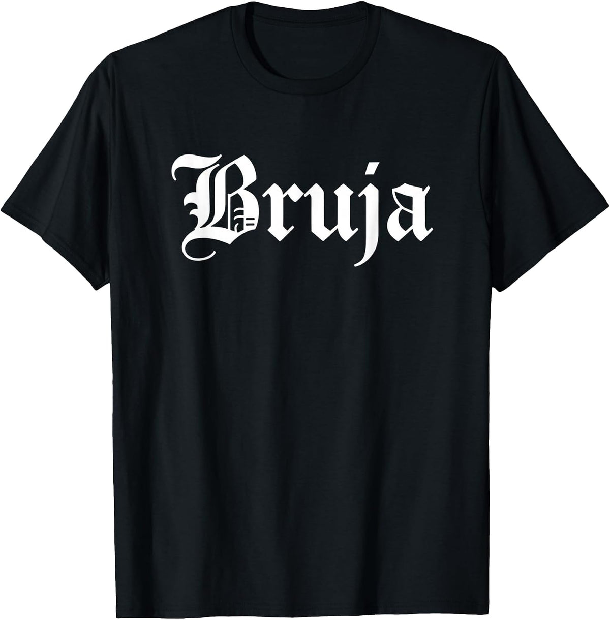 Bruja Gothic Script Latino Halloween Women Spooky Witch T-Shirt - Black