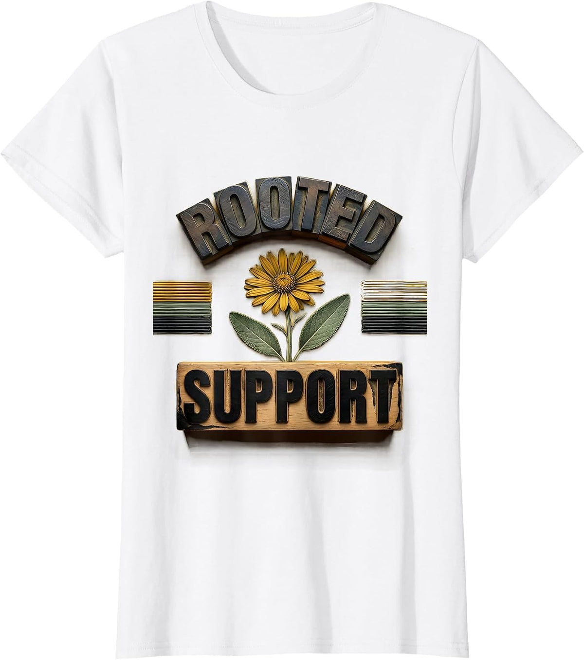 Rooted Support Retro School Counselor Mental Health T-Shirt - White