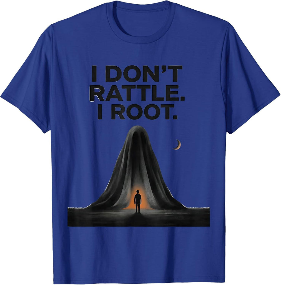 I Don't Rattle I Root Funny Paraprofessional Ghost Halloween T-Shirt - Royal Blue