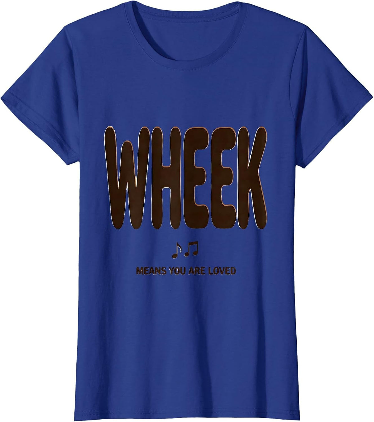 Women's Wheek Means You Are Loved Funny Guinea Pig Owner Cavy Lover T-Shirt - Royal Blue