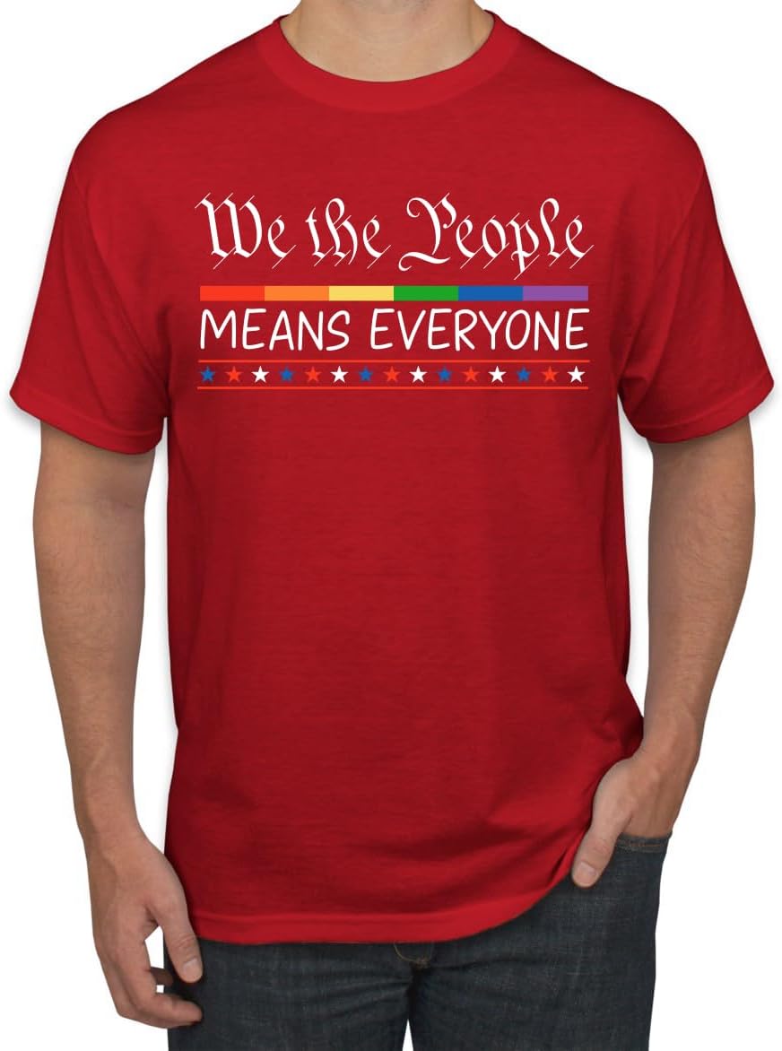 We The People Means Everyone Rainbow Lesbian Gay Bi Trans Pride LGBT Pride Men's T-Shirt - Red