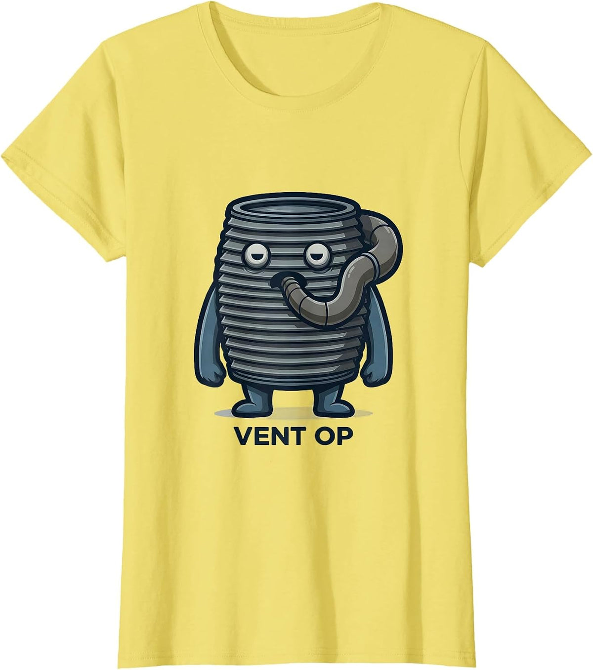 Vent Op Respiratory Therapist RT Care Week Medical T-Shirt - Lemon Yellow