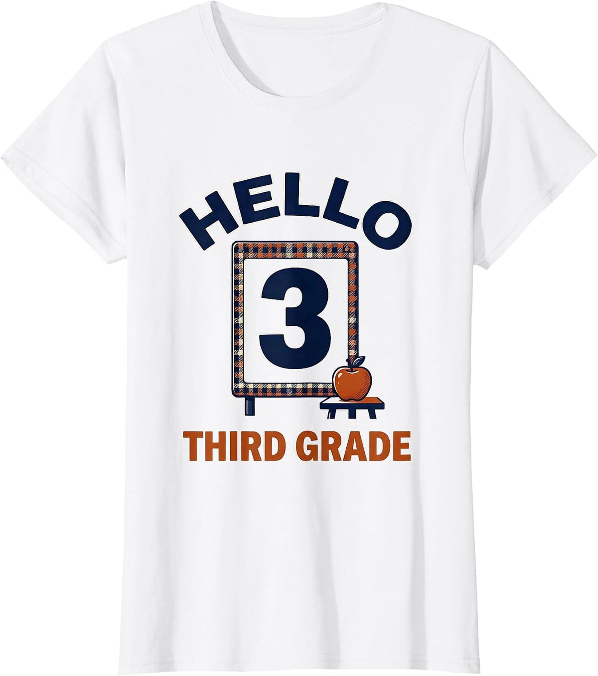 Women's Hello, Third Grade Cute Elementary Teacher Back To School T-Shirt - White