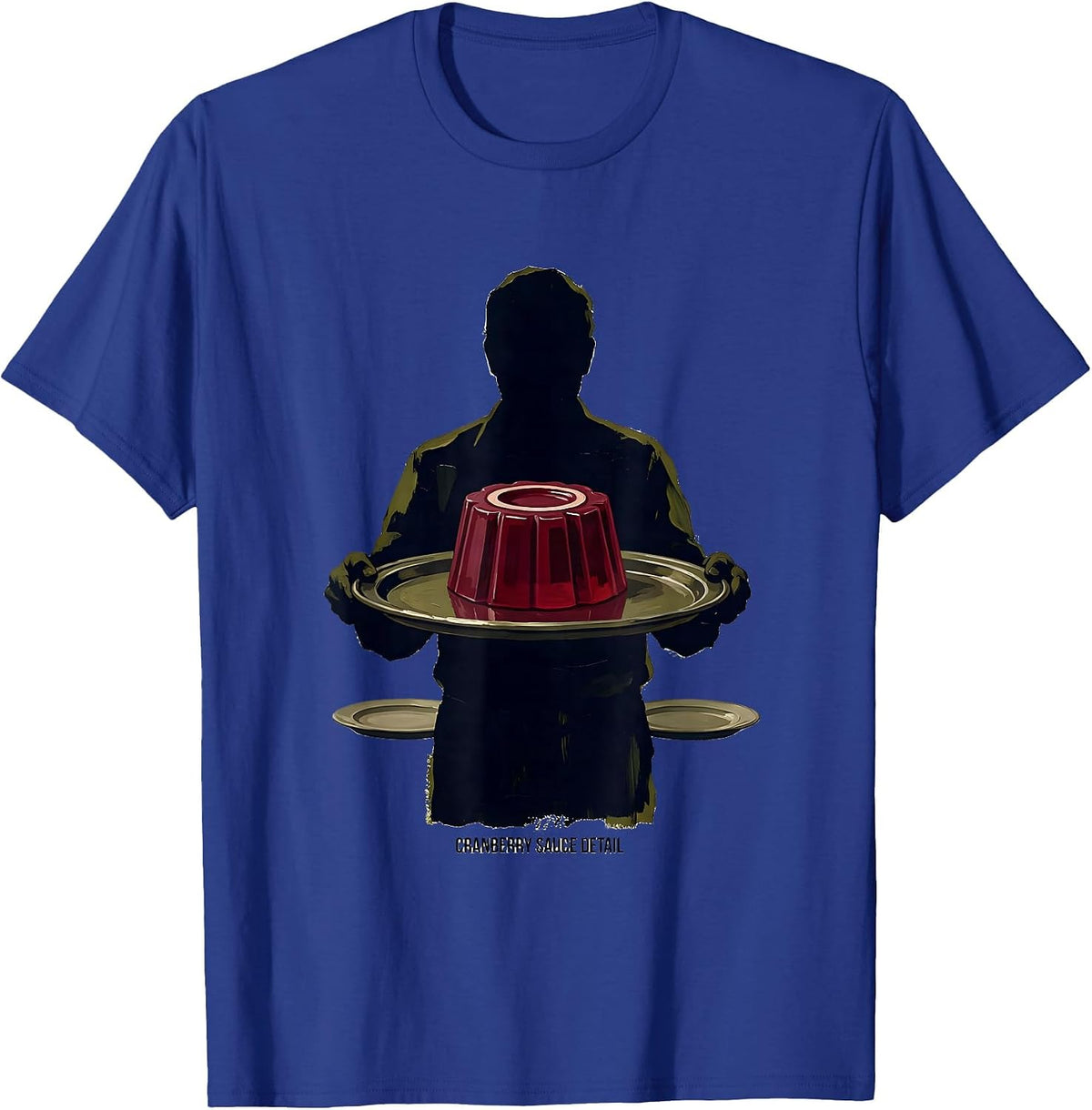 Men's Cranberry Sauce Detail Funny Thanksgiving Food Humor T-Shirt - Royal Blue