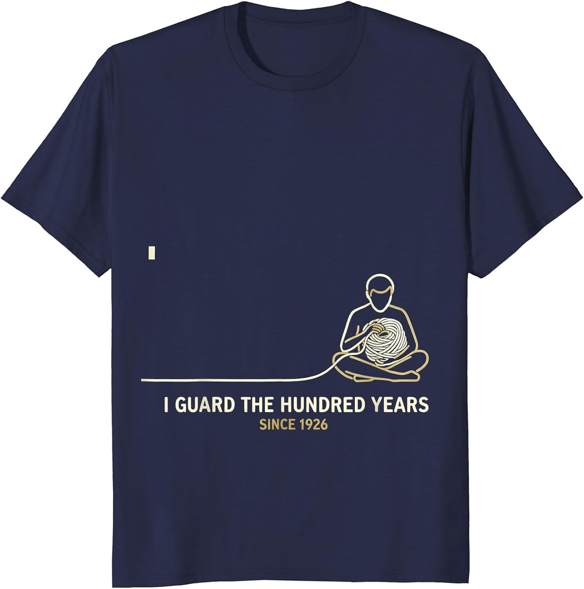 Men's I Guard The Hundred Years, Since 1926 Centennial Black T-Shirt - Navy Blue