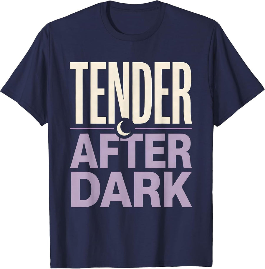 Tender After Dark Cute Goth Bunny Rabbit Kawaii Aesthetic T-Shirt - Navy Blue