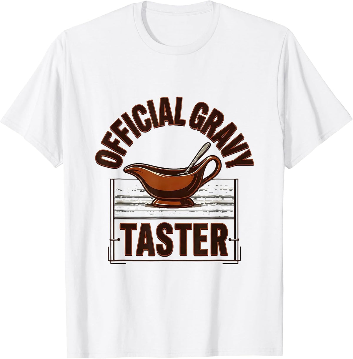 Men's Official Gravy Taster Funny Thanksgiving Family Matching T-Shirt - White