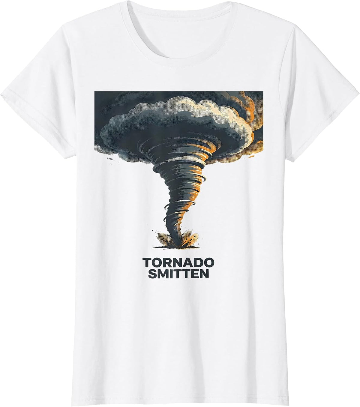 Tornado Smitten Funny Storm Chaser Meteorology Enthusiast T-Shirt - White