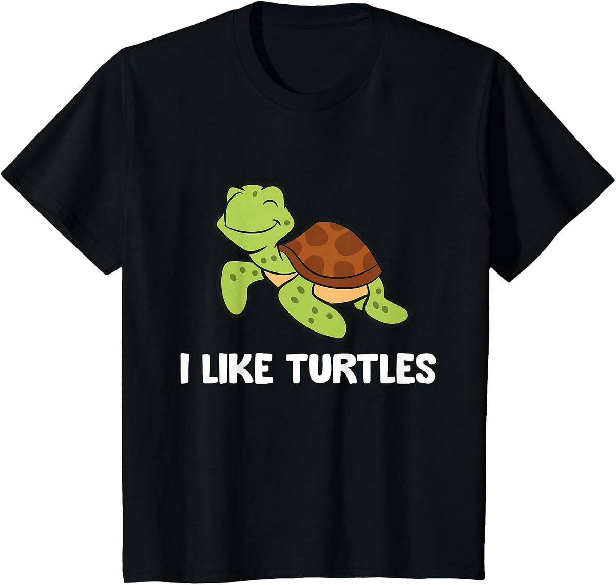 I Like Turtles Reptile Funny Sea Turtle T-Shirt - Black