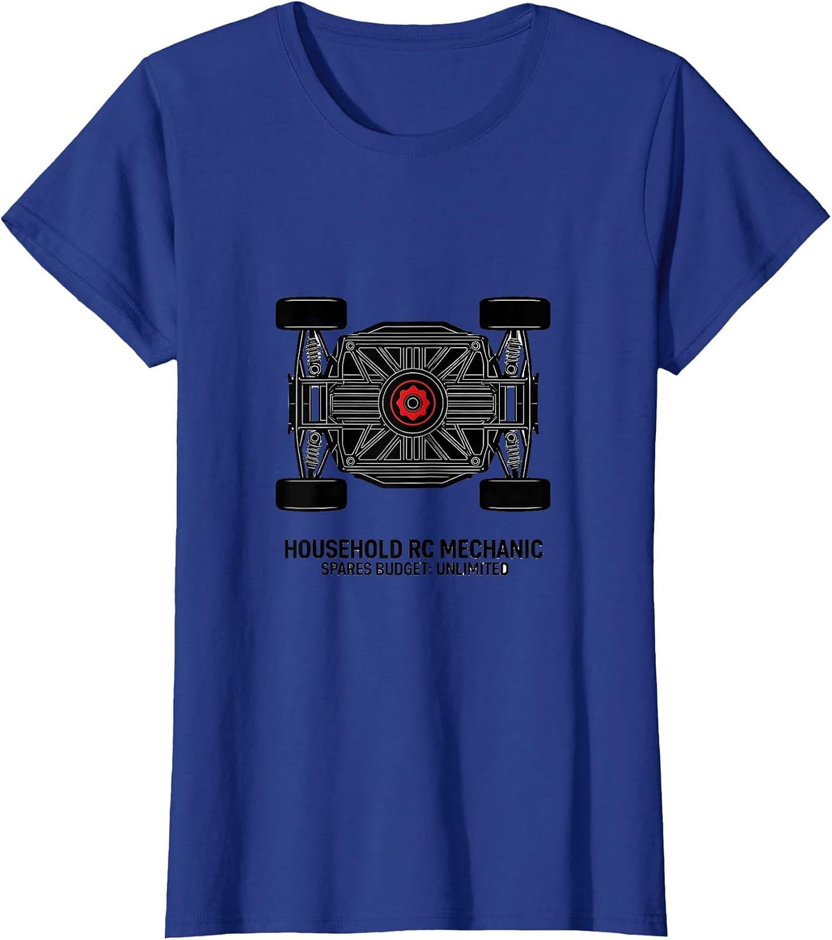 Women's Household RC Mechanic Spares Budget Unlimited RC Racer T-Shirt - Royal Blue