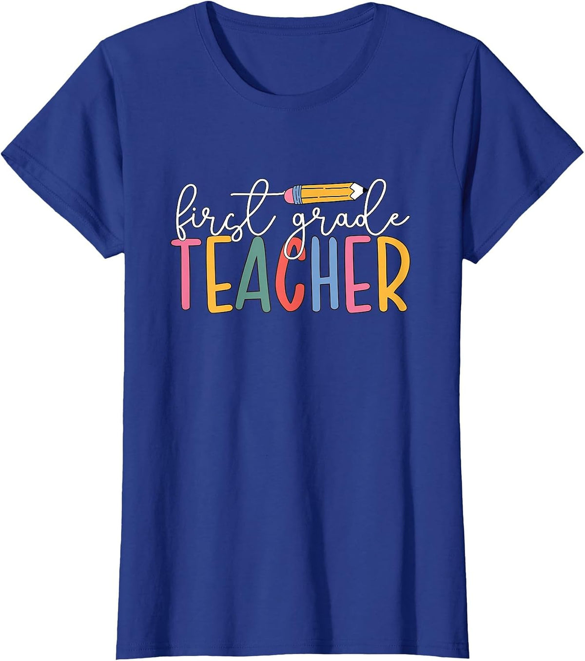1st Grade Teacher Boho First Grade Teachers T-Shirt - Royal Blue