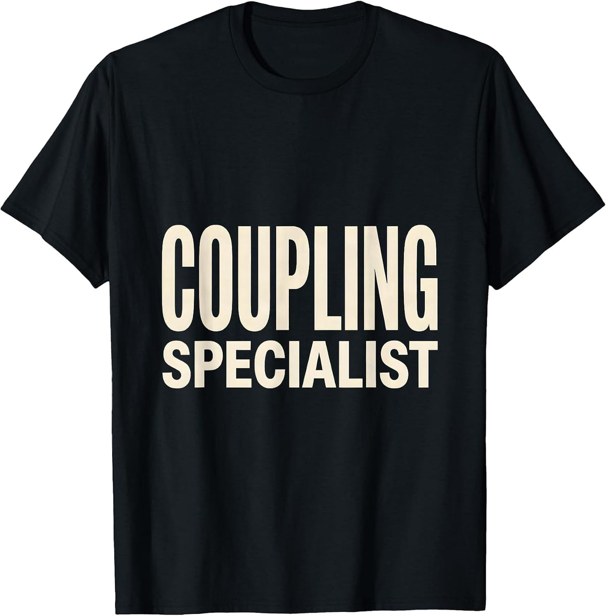 Men's Coupling Specialist Funny Plumber Pipefitter Occupational T-Shirt - Black
