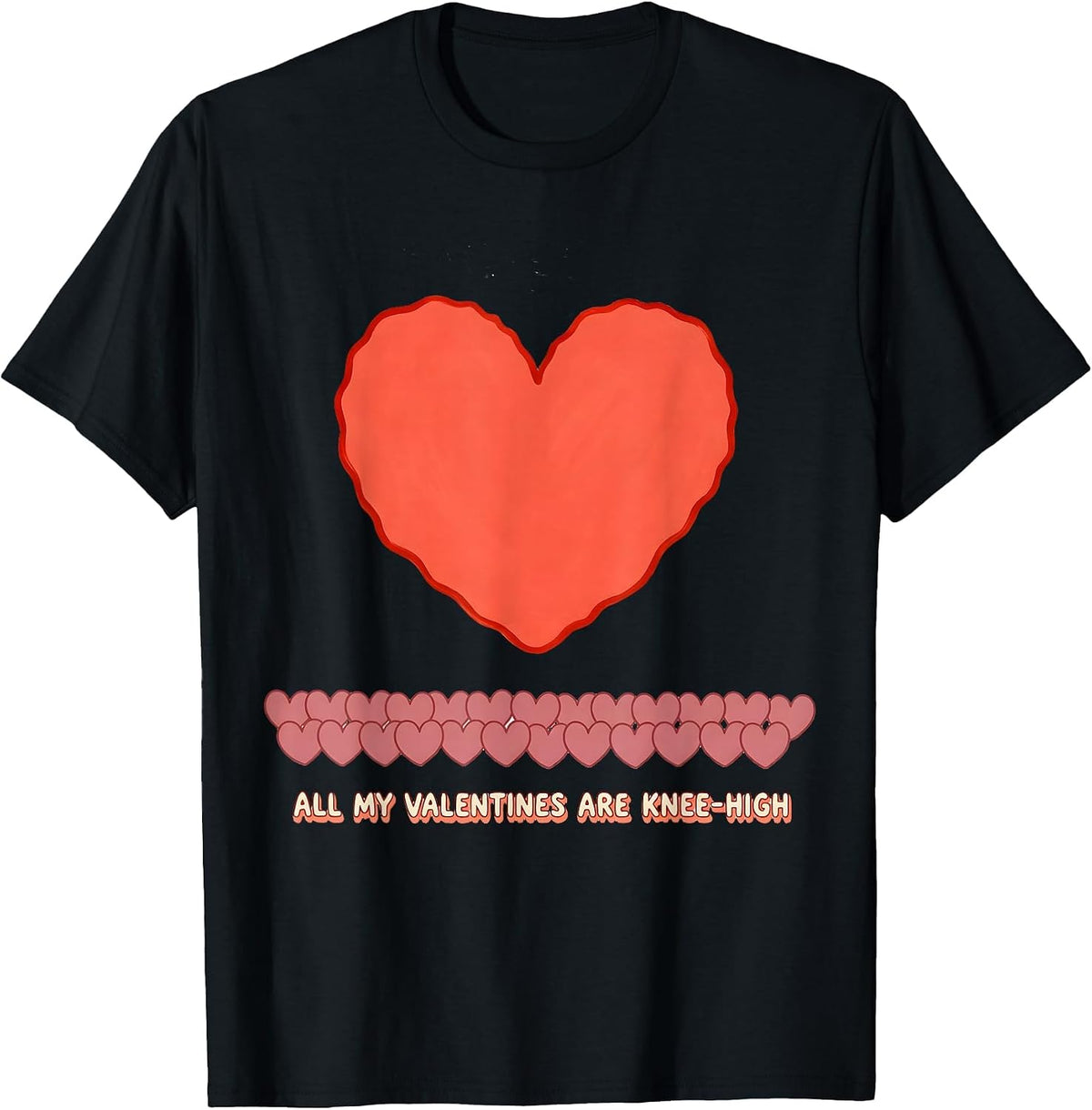 Men's All My Valentines Are Knee-High Funny Teacher Valentine Day T-Shirt - Black