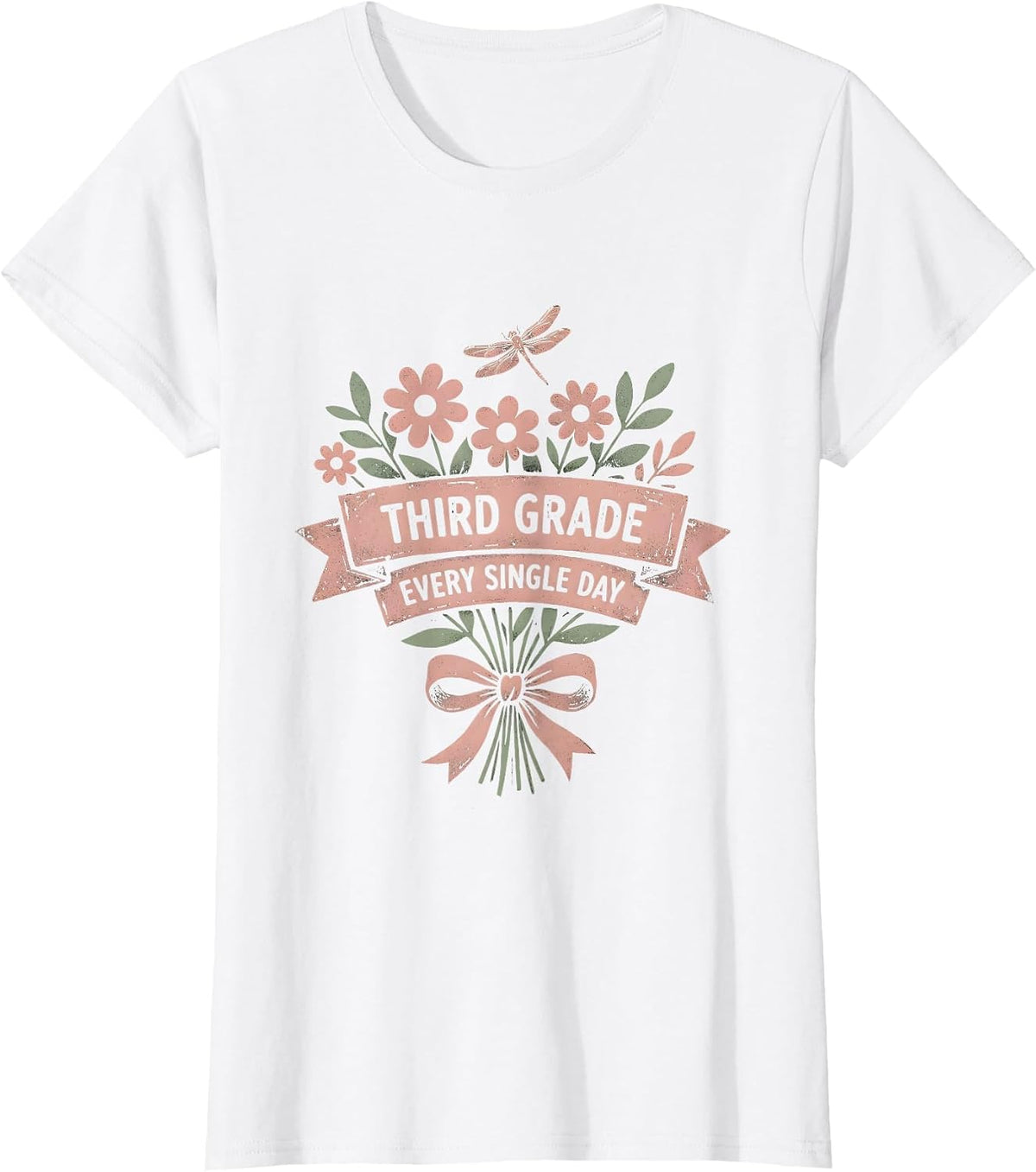 Third Grade Every Single Day Teacher Design T-Shirt - White