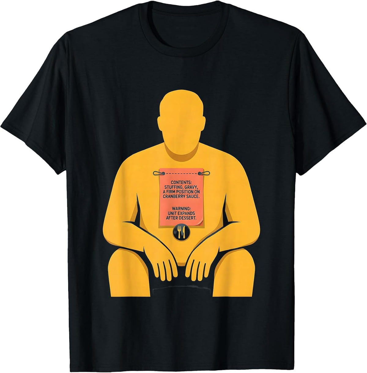Men's Thanksgiving Nutrition Facts Food Parody Costume T-Shirt - Black