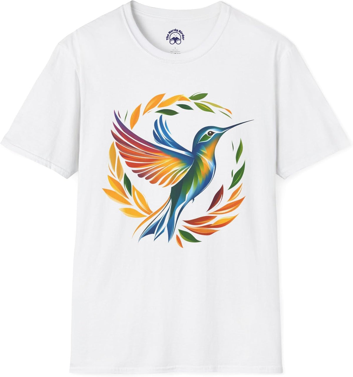 Hummingbird Rainbow Softstyle T-Shirt - White